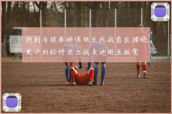 热刺与埃弗顿保级生死战首发揭晓里沙利松特尔出战麦迪逊坐板凳